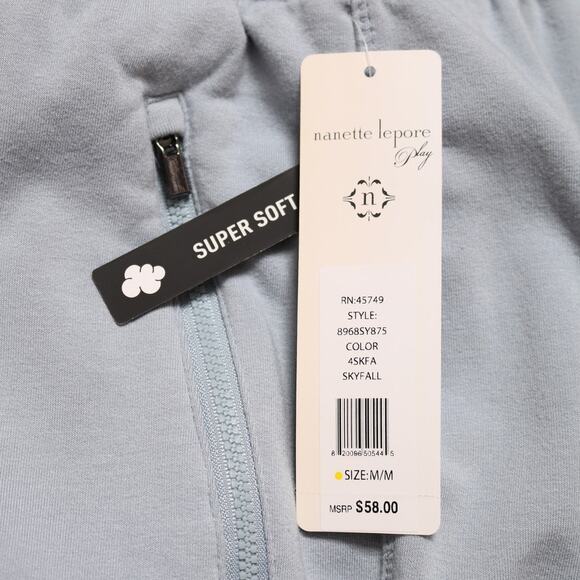 Nanette Lepore Super Soft 7/8 Fleece Jogger Lounge Pants in Skyfall Blue Size M - Picture 5 of 8